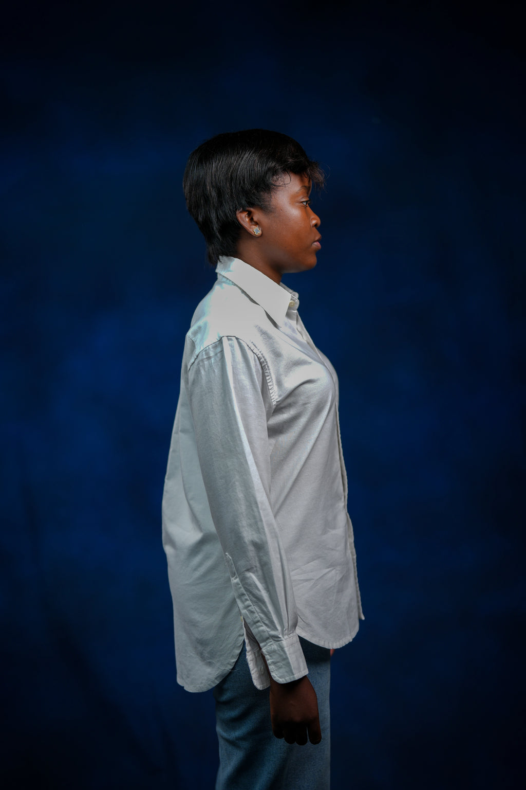 White oxford women shirt