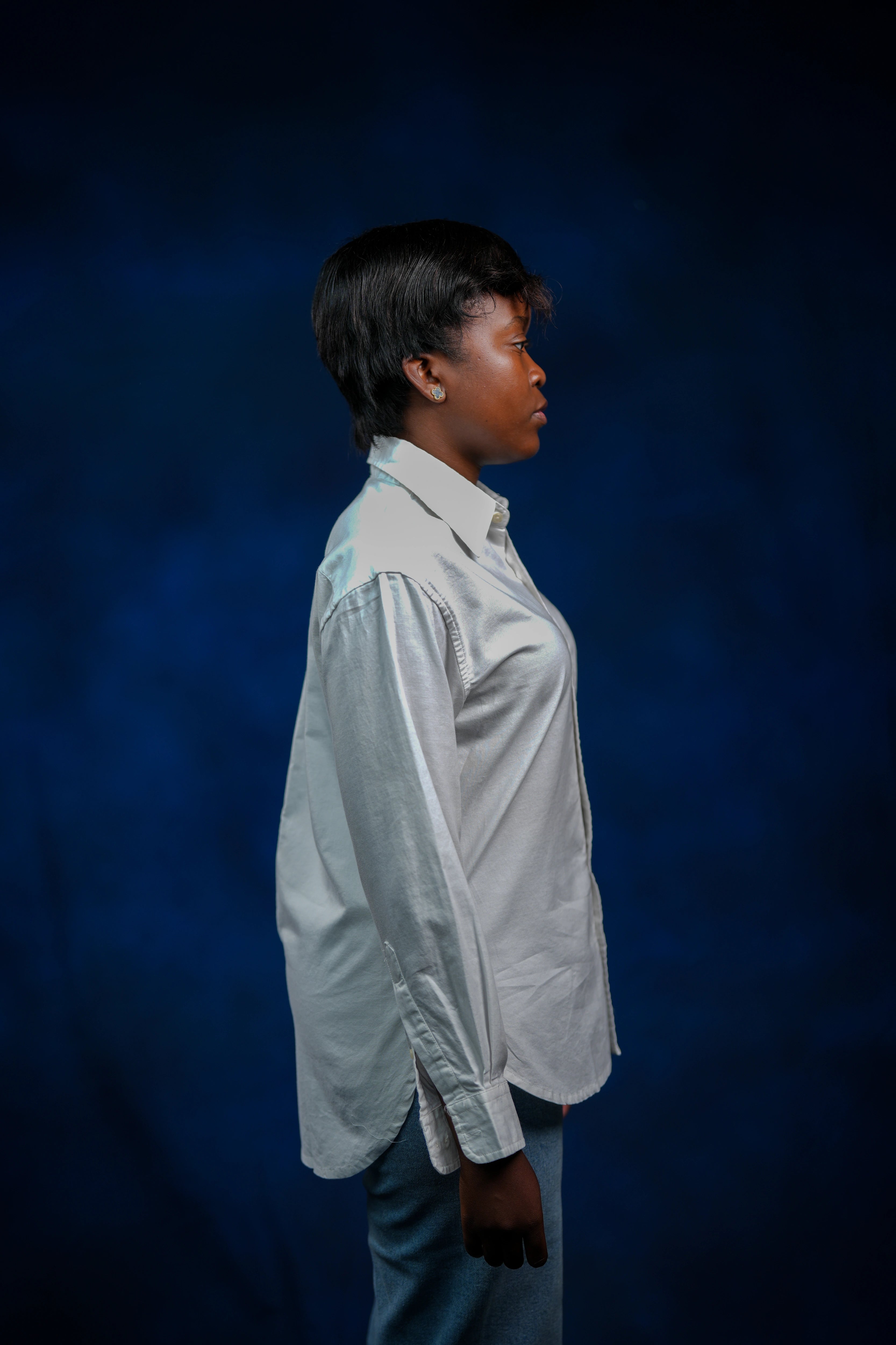 White oxford women shirt