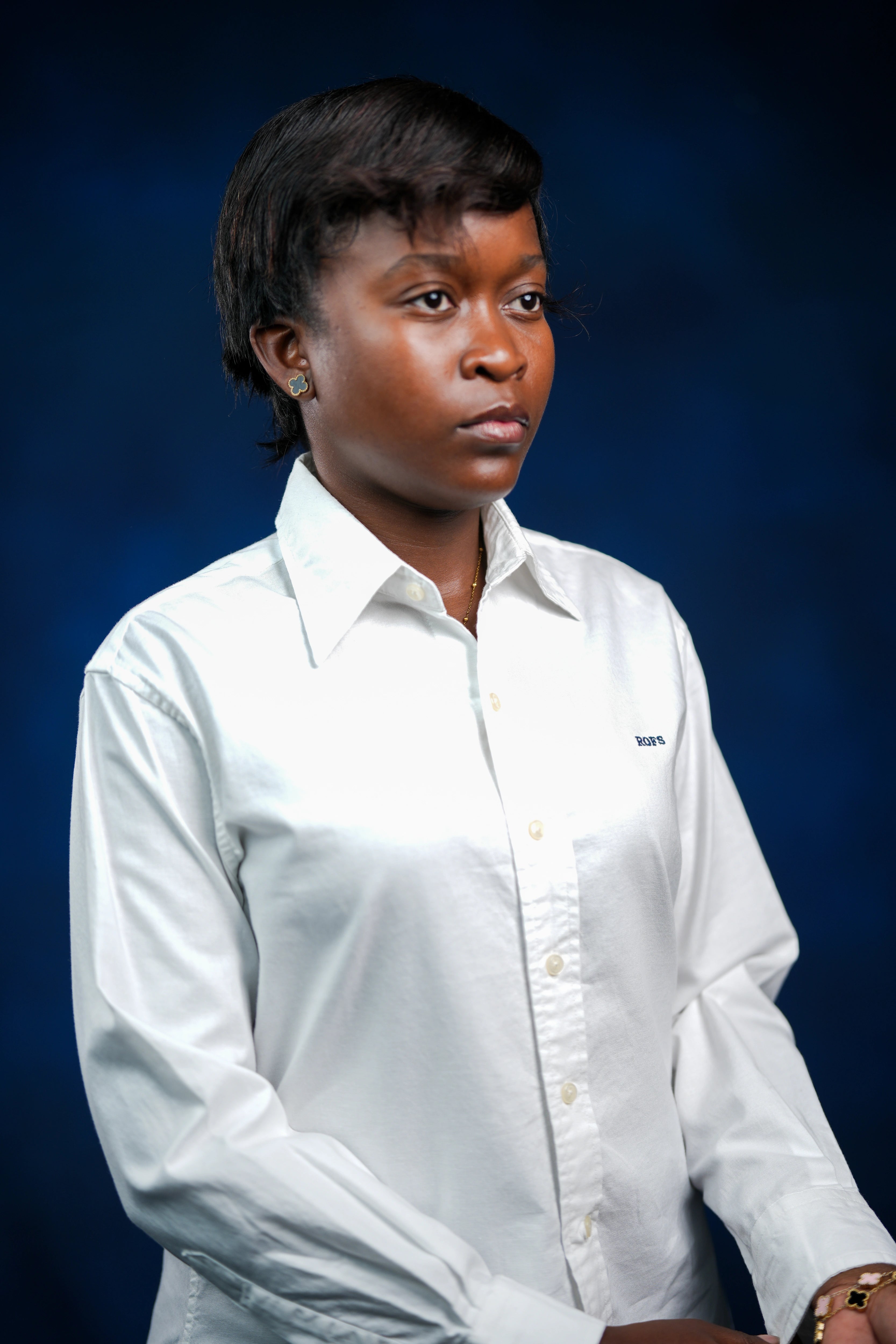 White oxford women shirt