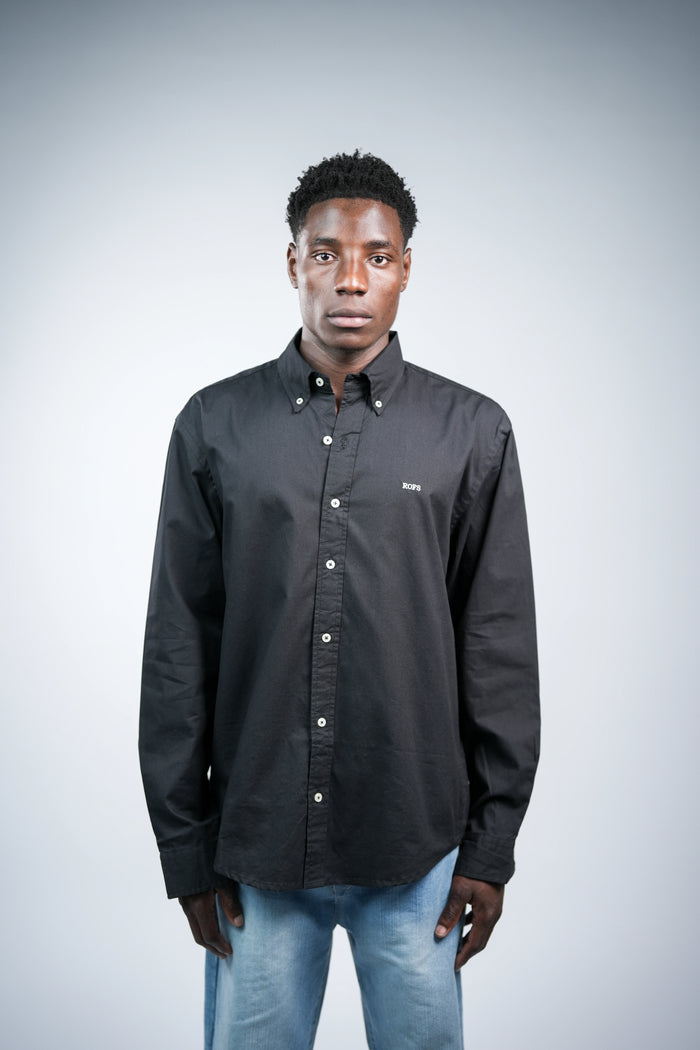 Black oxford men shirt