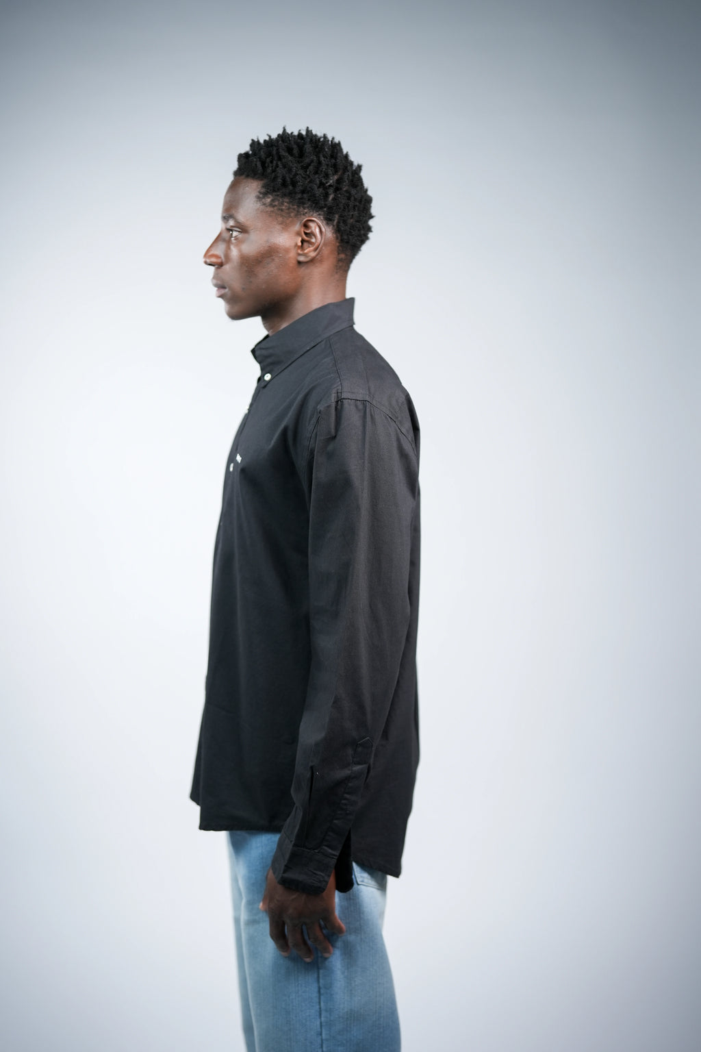 Black oxford men shirt