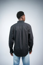 Black oxford men shirt