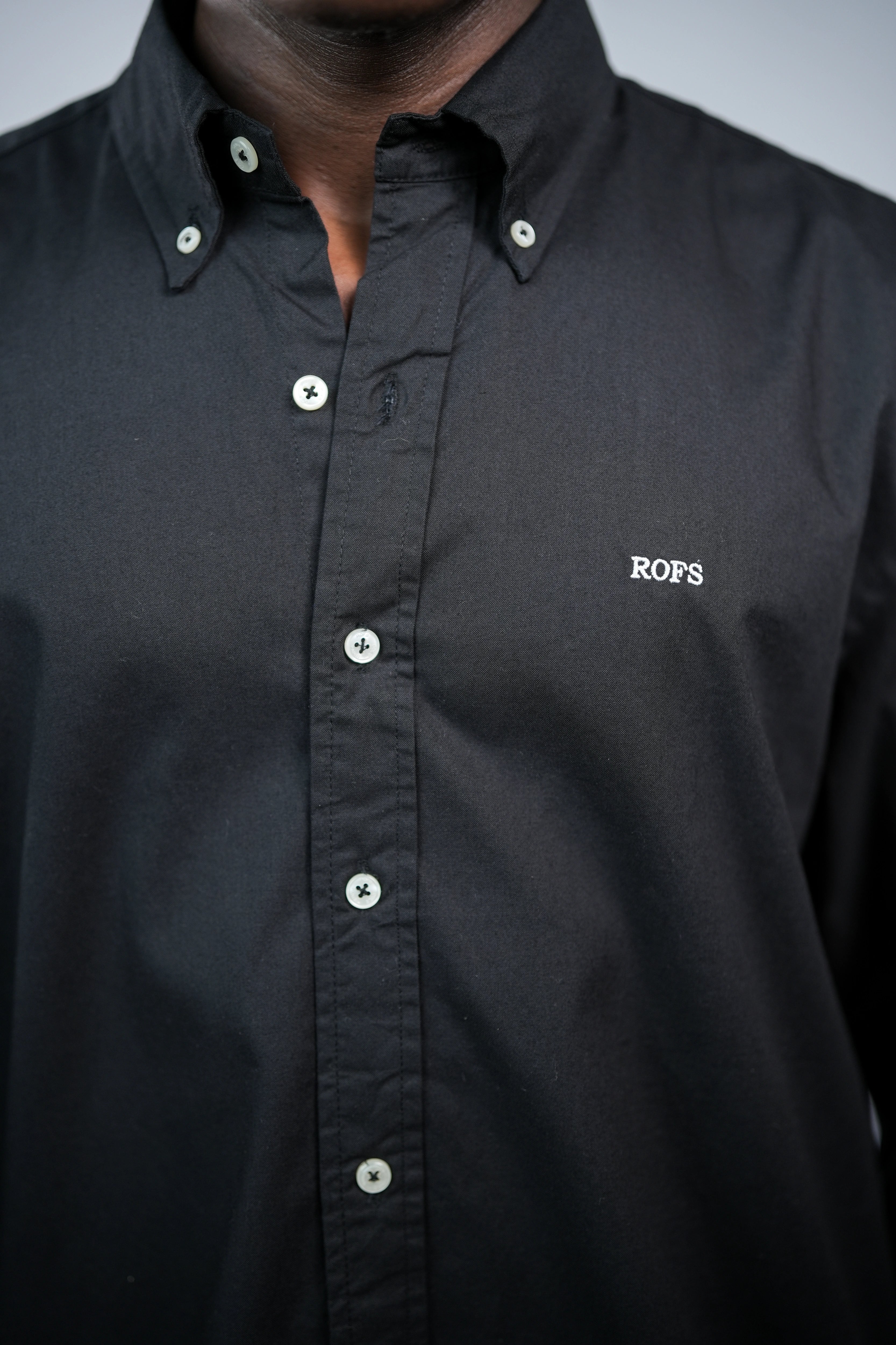 Black oxford men shirt