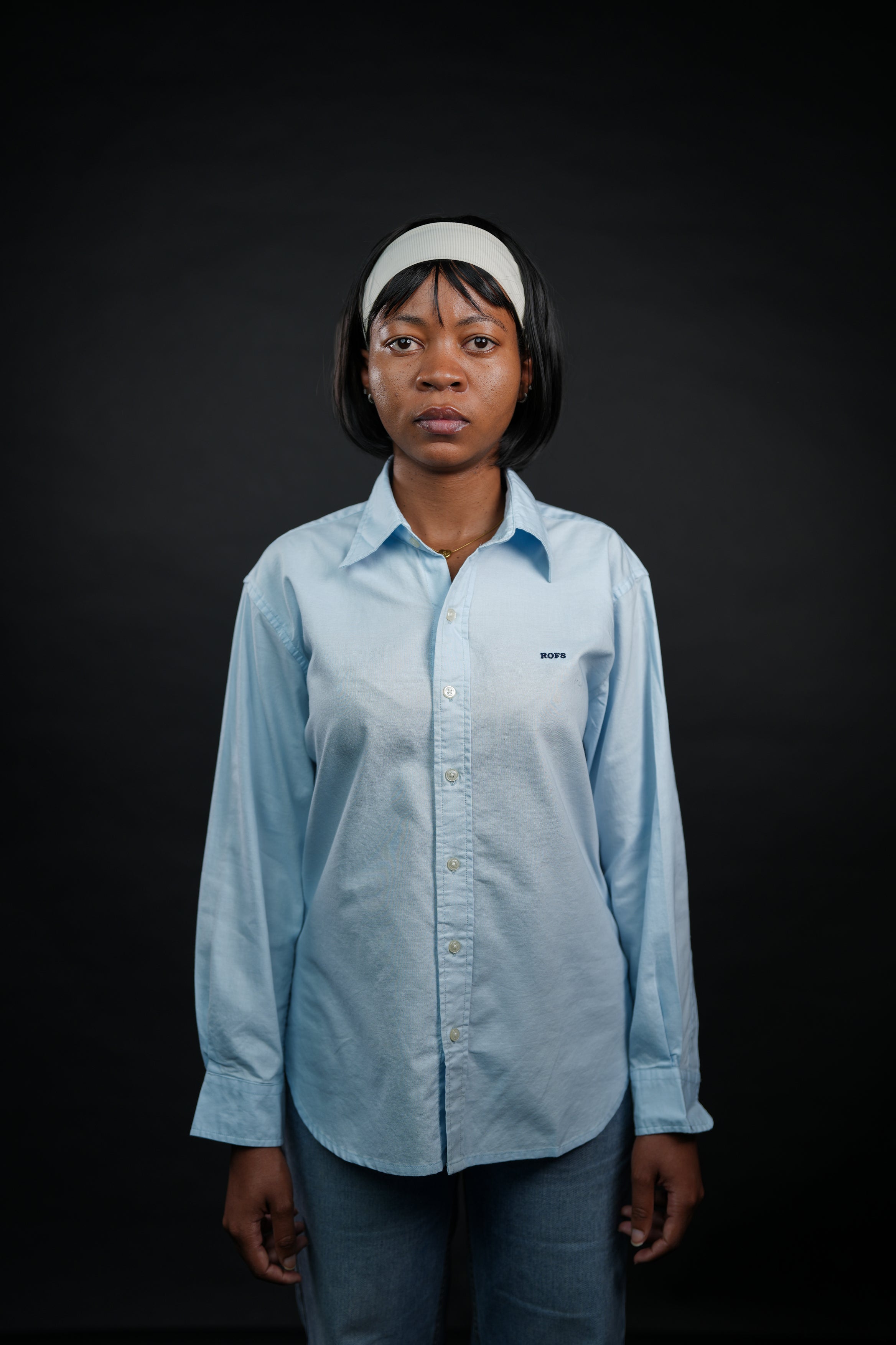 Sky oxford women shirt