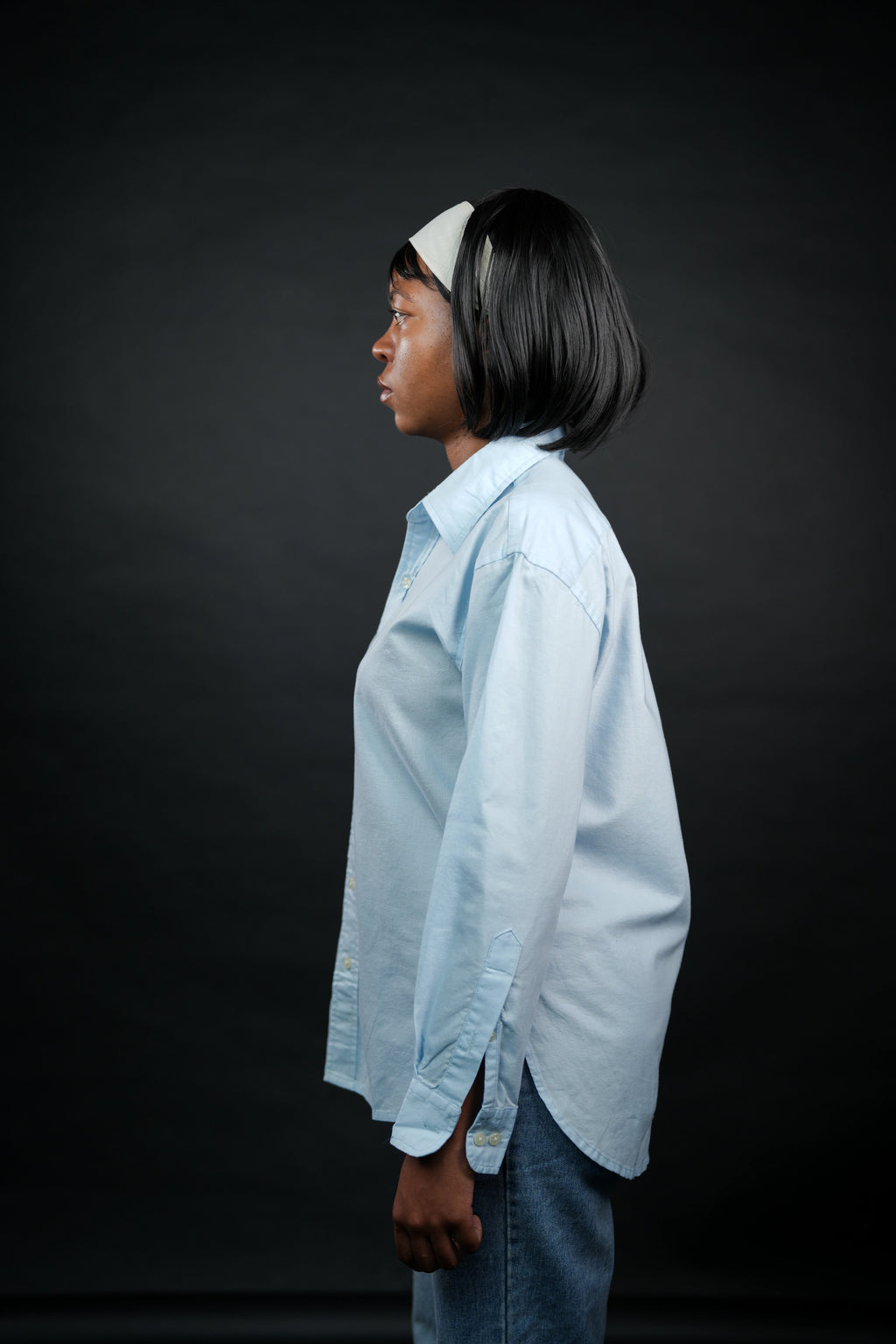 Sky oxford women shirt
