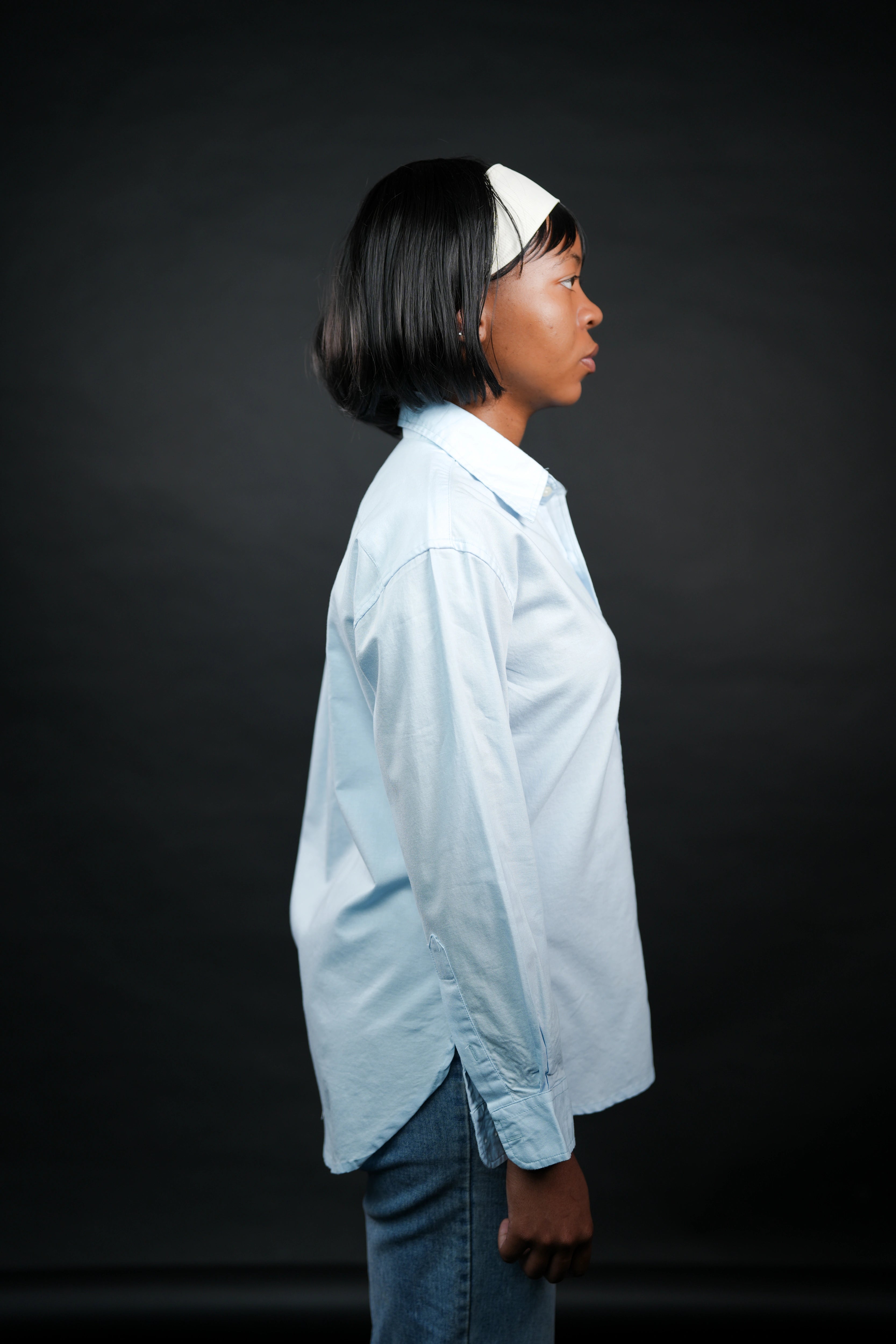 Sky oxford women shirt