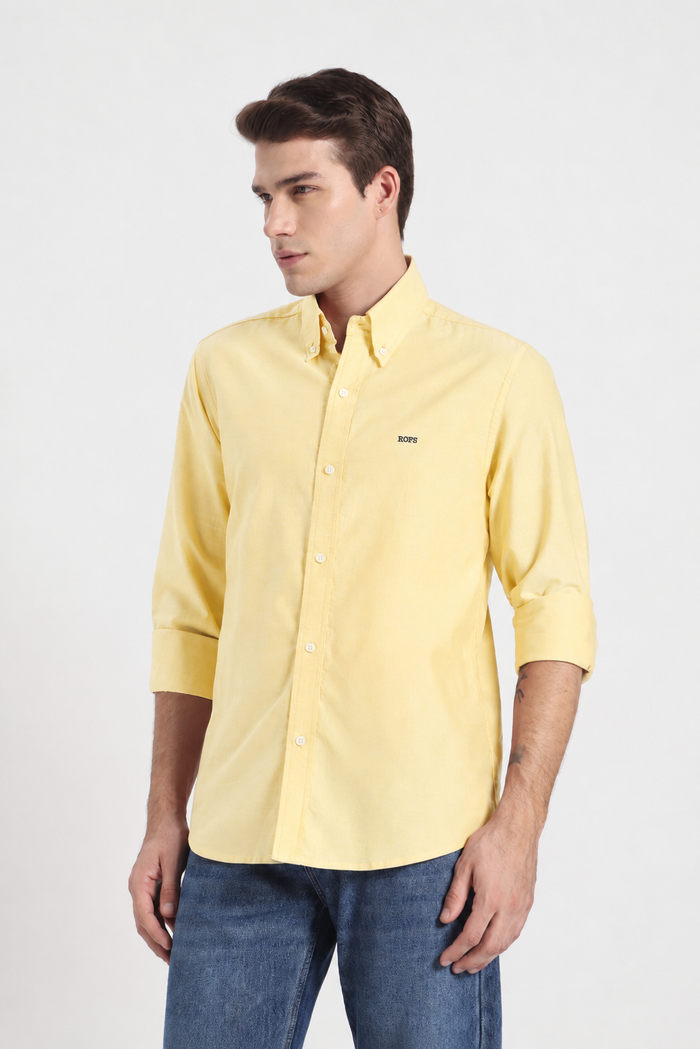 Light Lemon Oxford Shirt Men