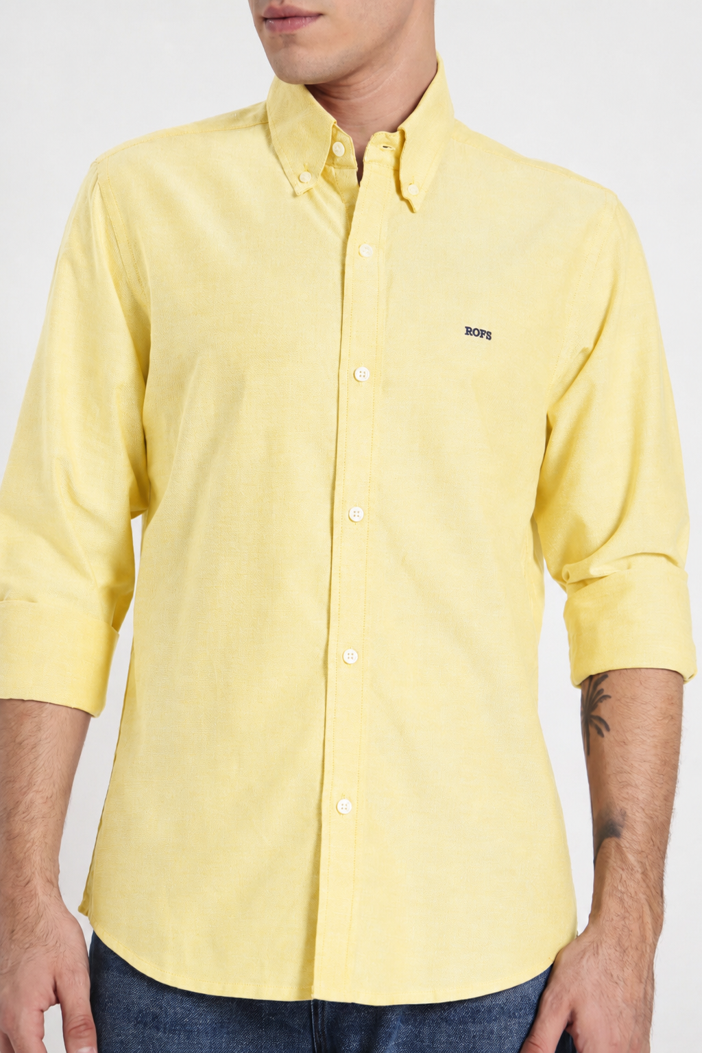Light Lemon Oxford Shirt Men