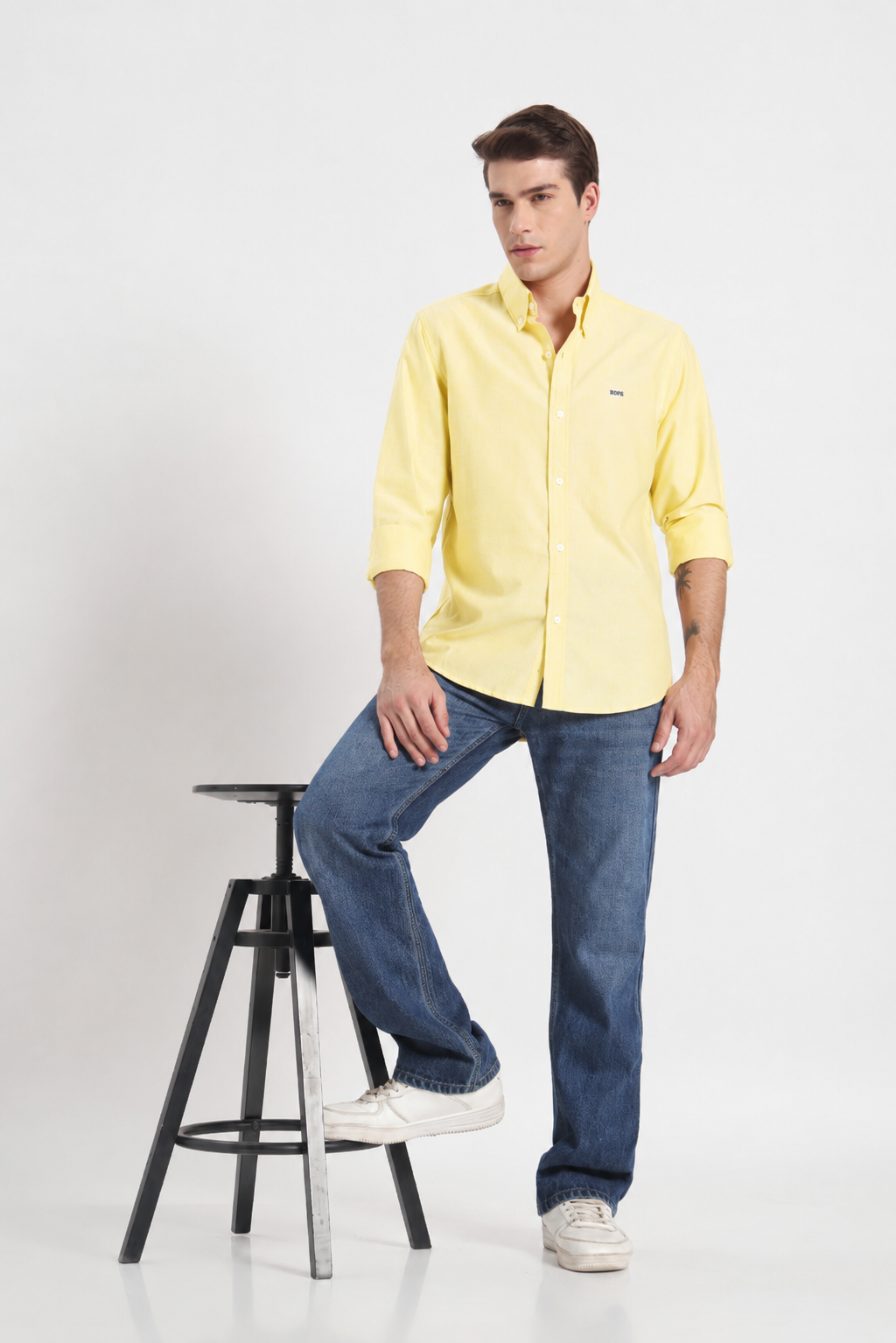 Light Lemon Oxford Shirt Men