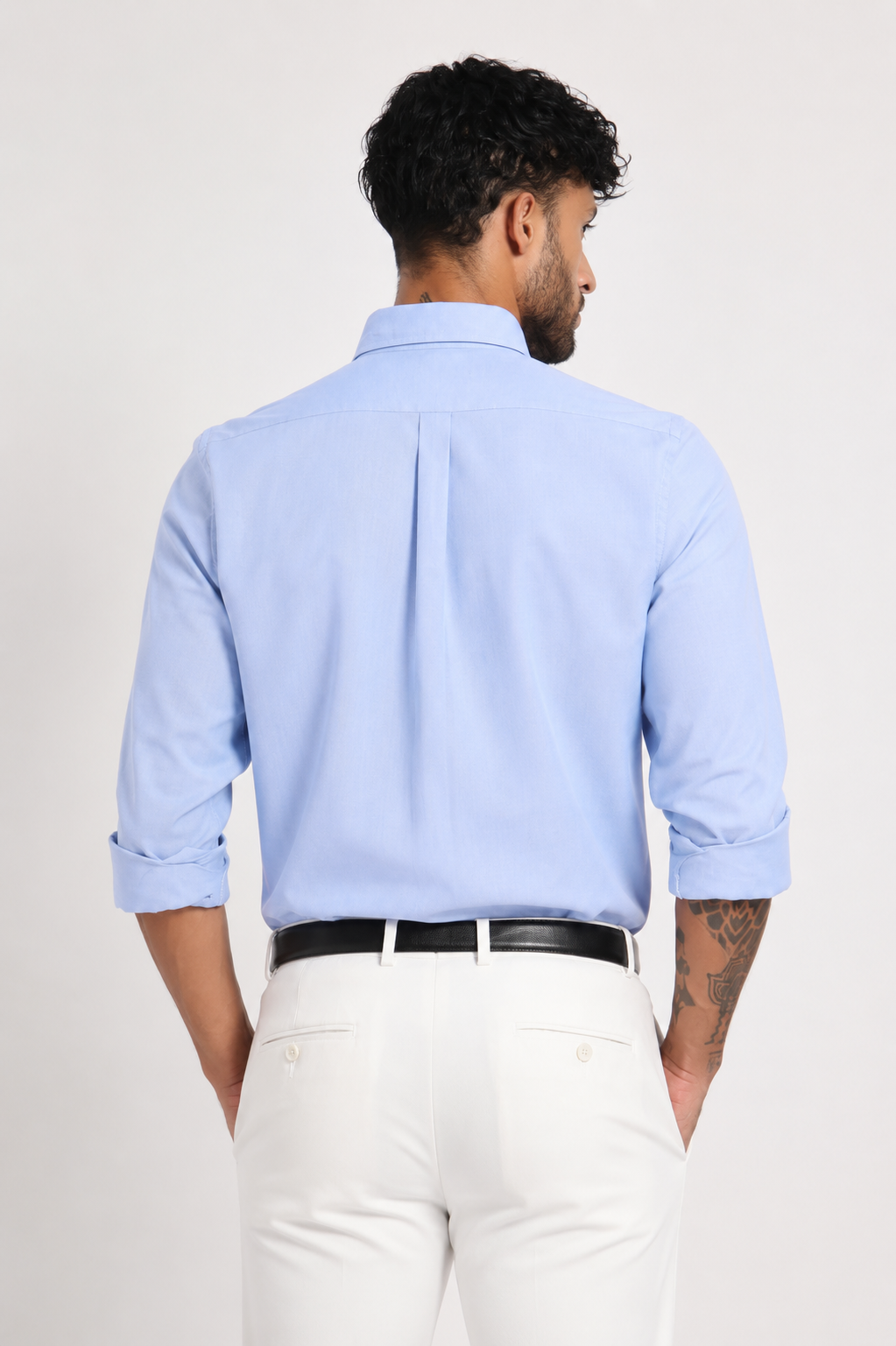 Sky Draper Blue Oxford Shirt Men