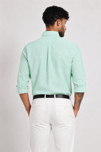 Cool Green Oxford Shirt Men