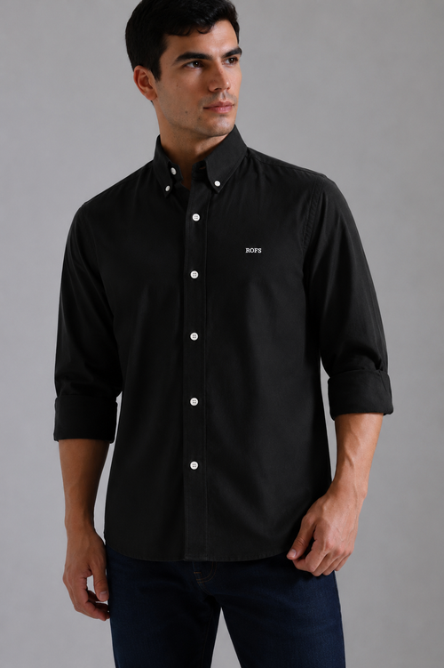 Black Oxford Shirt Men