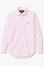 Pink stripe cotton women shirt