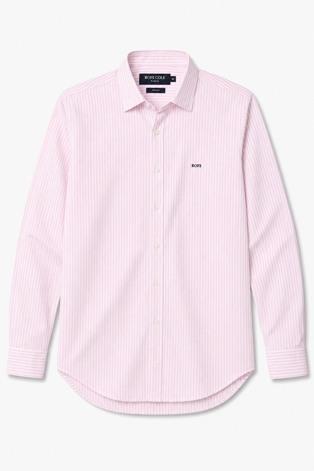 Pink stripe cotton women shirt