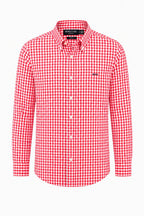 Pure cotton red check men shirt