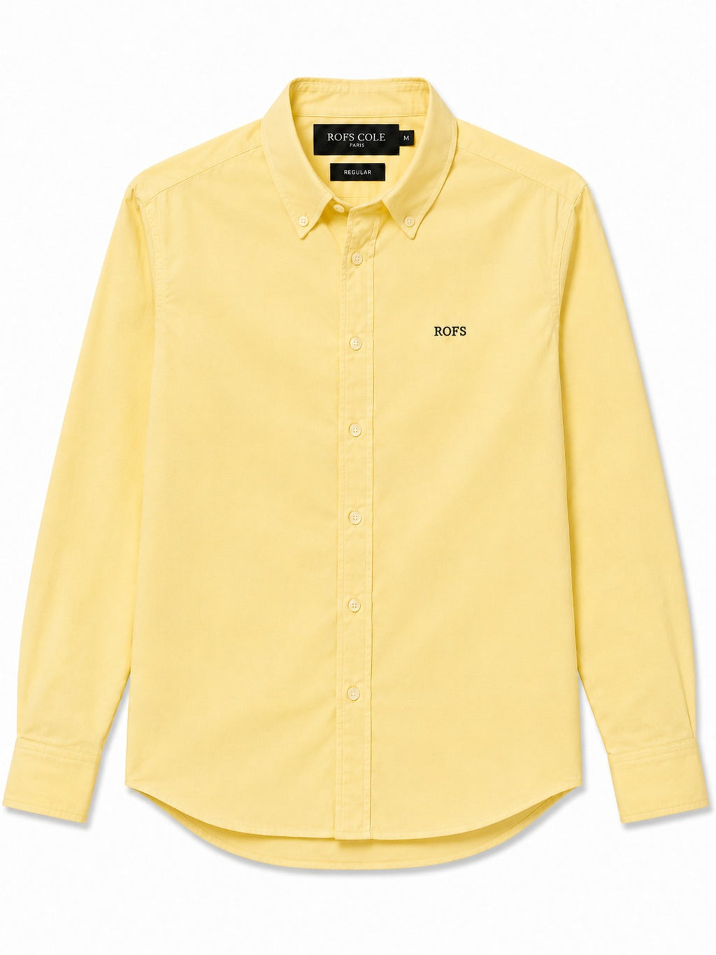Yellow oxford men shirt