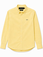 Yellow oxford men shirt