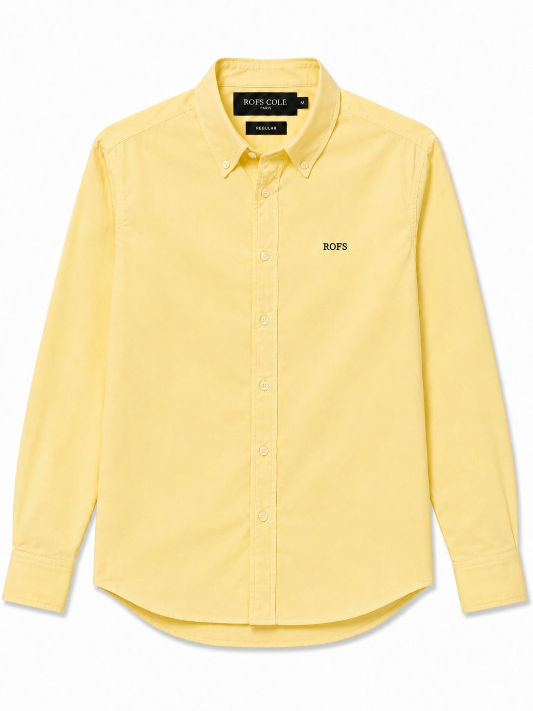 Yellow oxford men shirt