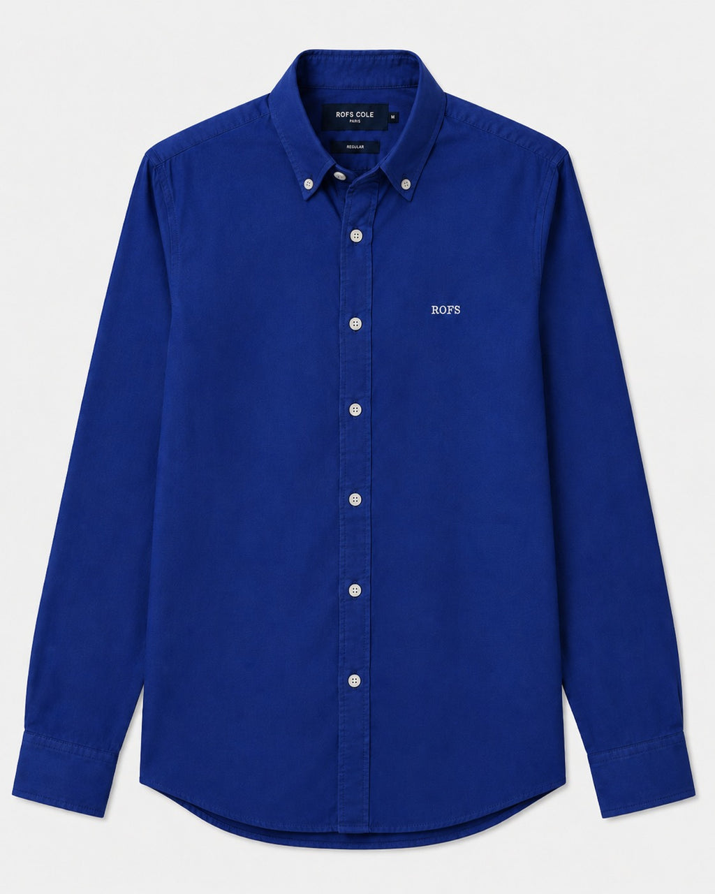 Royal blue oxford men shirt