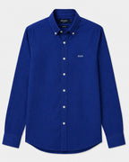 Royal blue oxford men shirt