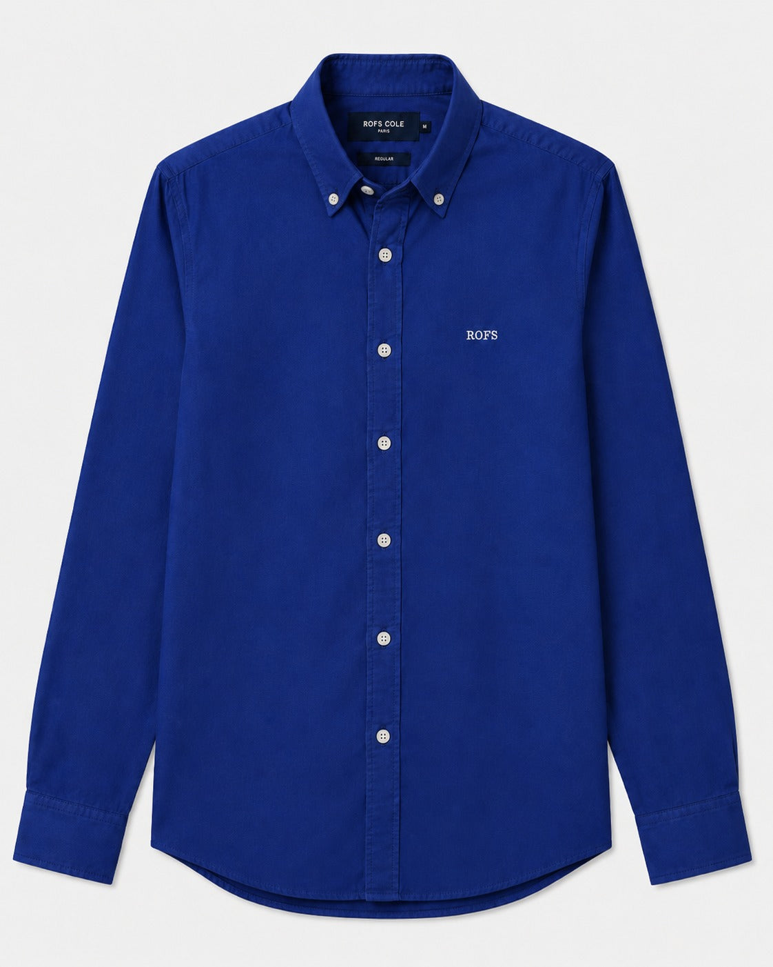 Royal blue oxford men shirt