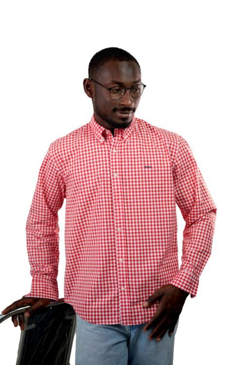 Pure cotton men check shirt