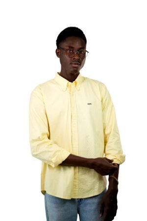 Yellow Oxford men shirt