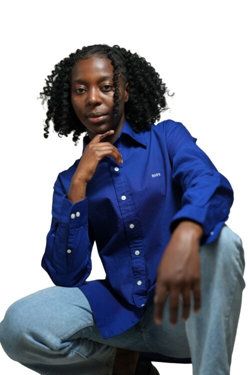 Royal Blue Oxford Women Shirt